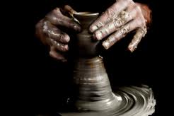 Moulded in the potters hands